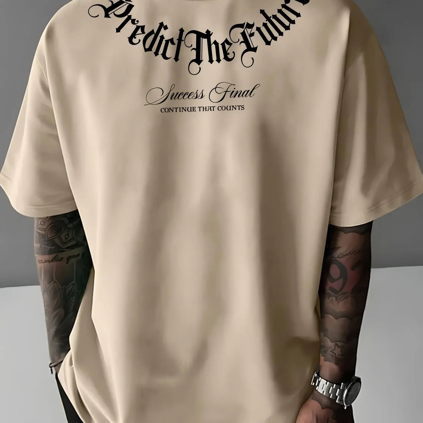 Men’s Chill Vibe Tee – 100% Cotton, Loose Fit, Bold Lettering