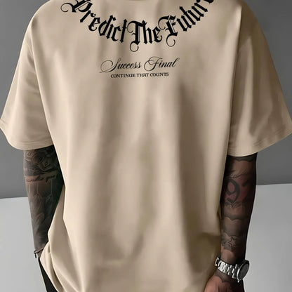 Men’s Chill Vibe Tee – 100% Cotton, Loose Fit, Bold Lettering