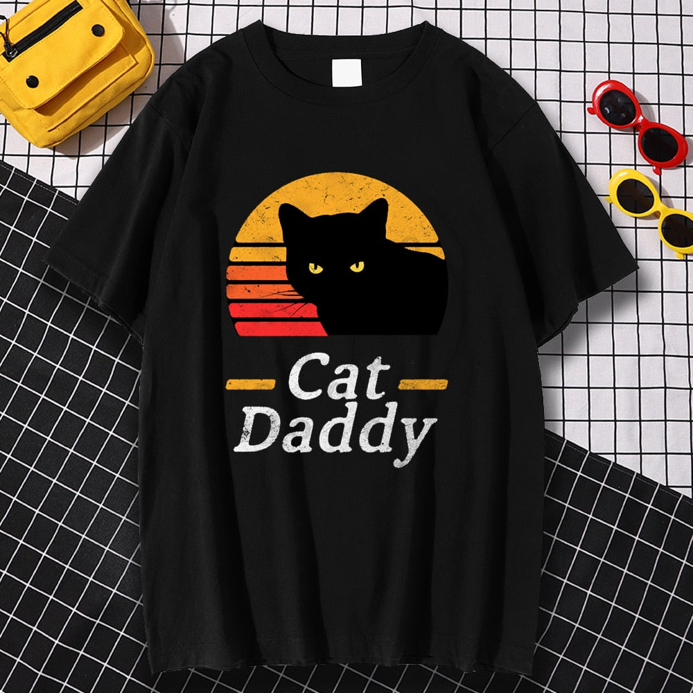 Black Cat Daddy Comfortable T-Shirt