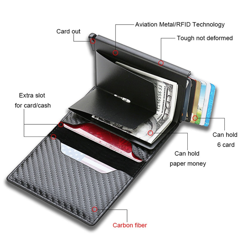 Classy & High Quality Carbon Fiber Card Holder Wallet